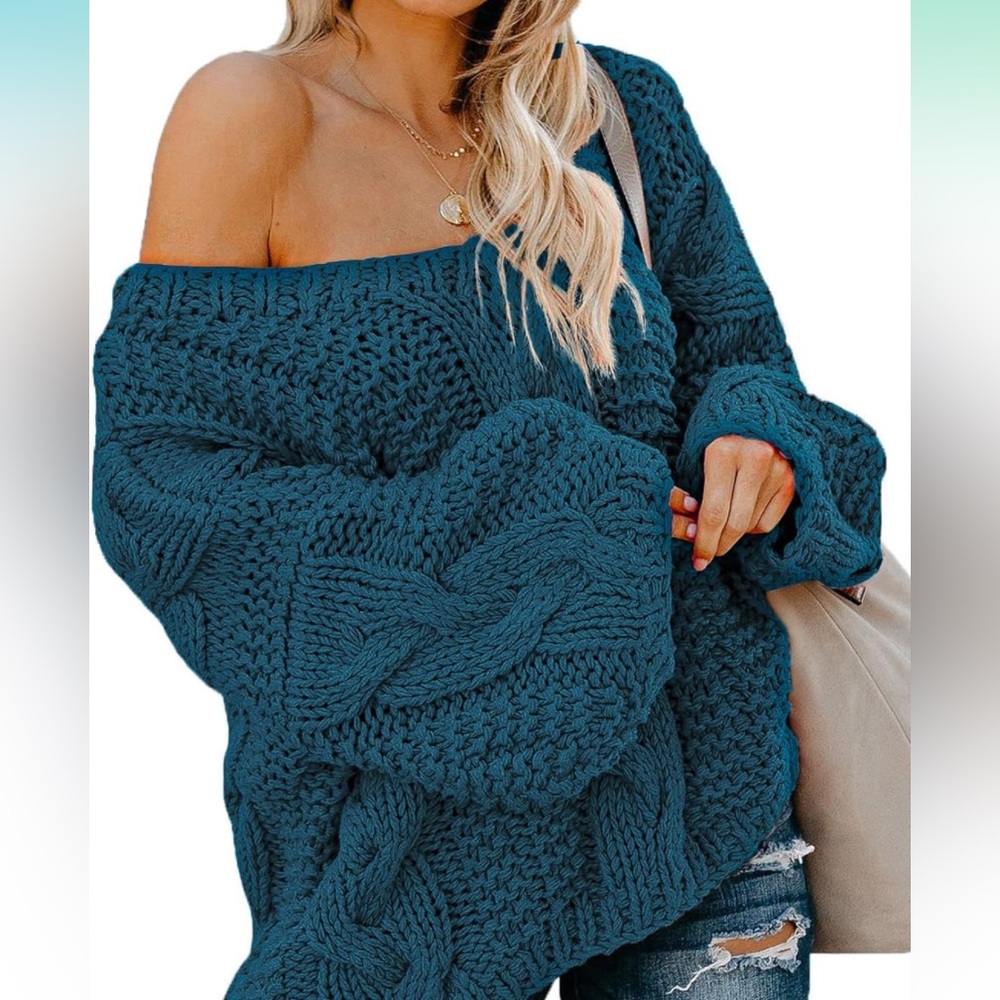 Marine Blue Sweater Oversized